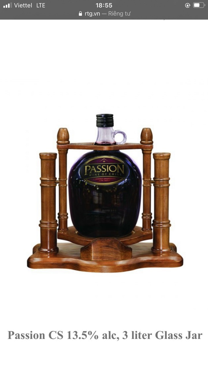 PASSION CS 13.5% alc ,3 liter Glass Jar