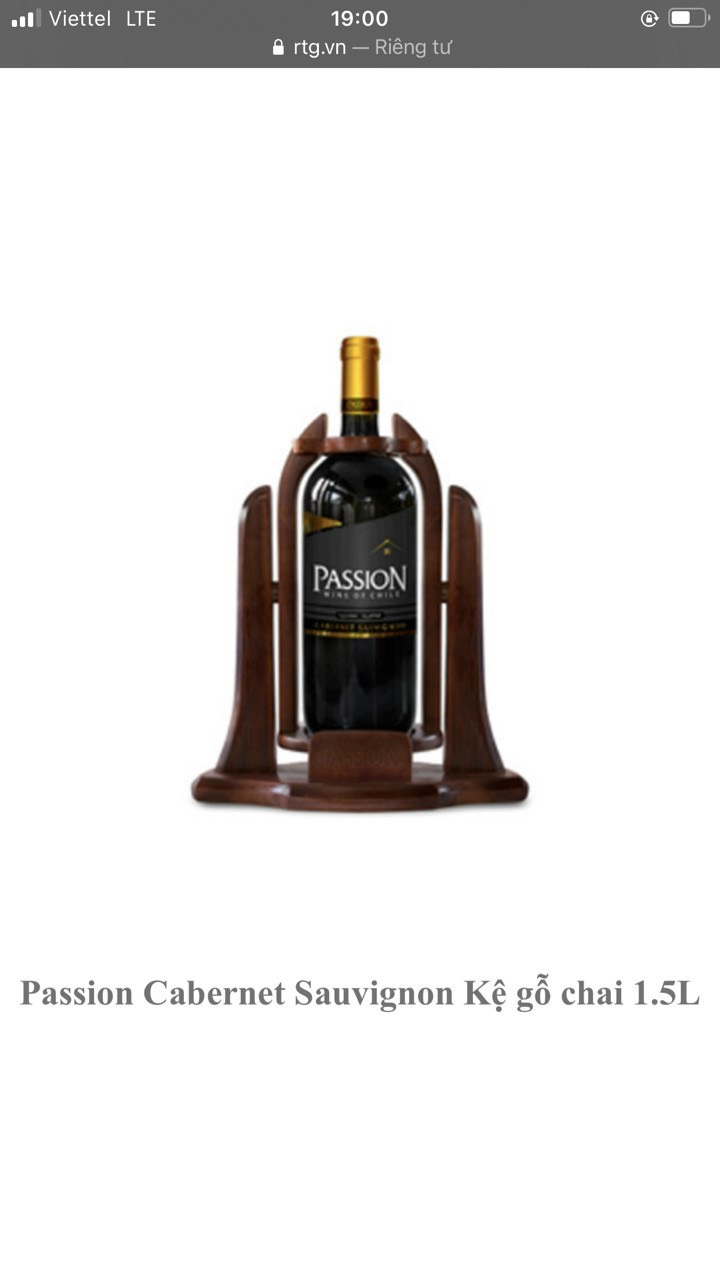 Passion Cabernet Sauvignon Kệ gỗ (chai 1.5L)