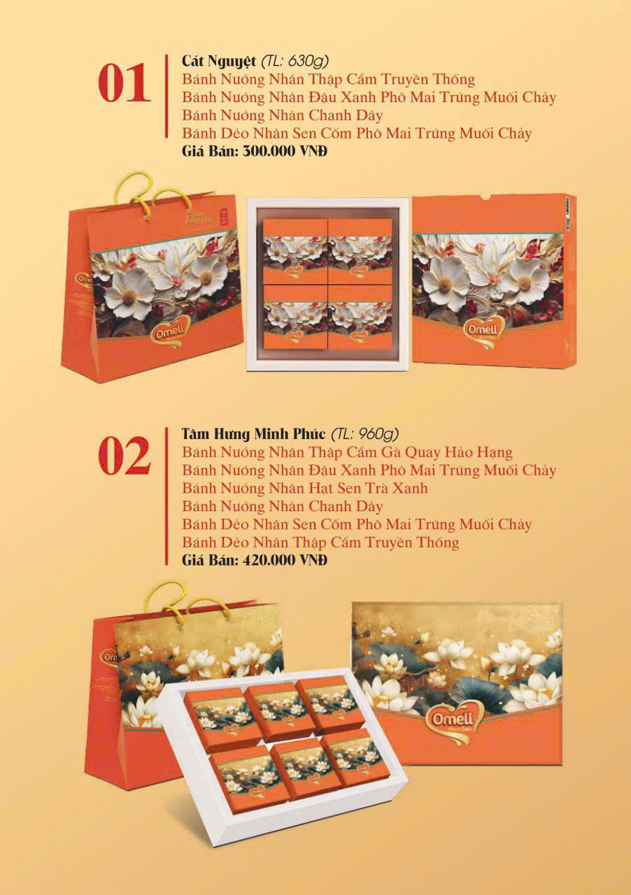 Set bánh CÁT NGUYỆT + TÂM HƯNG MINH PHÚC