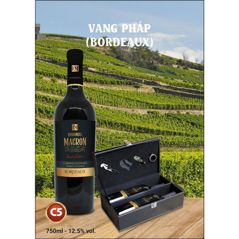 Vang Pháp Macron Bordeuux C5