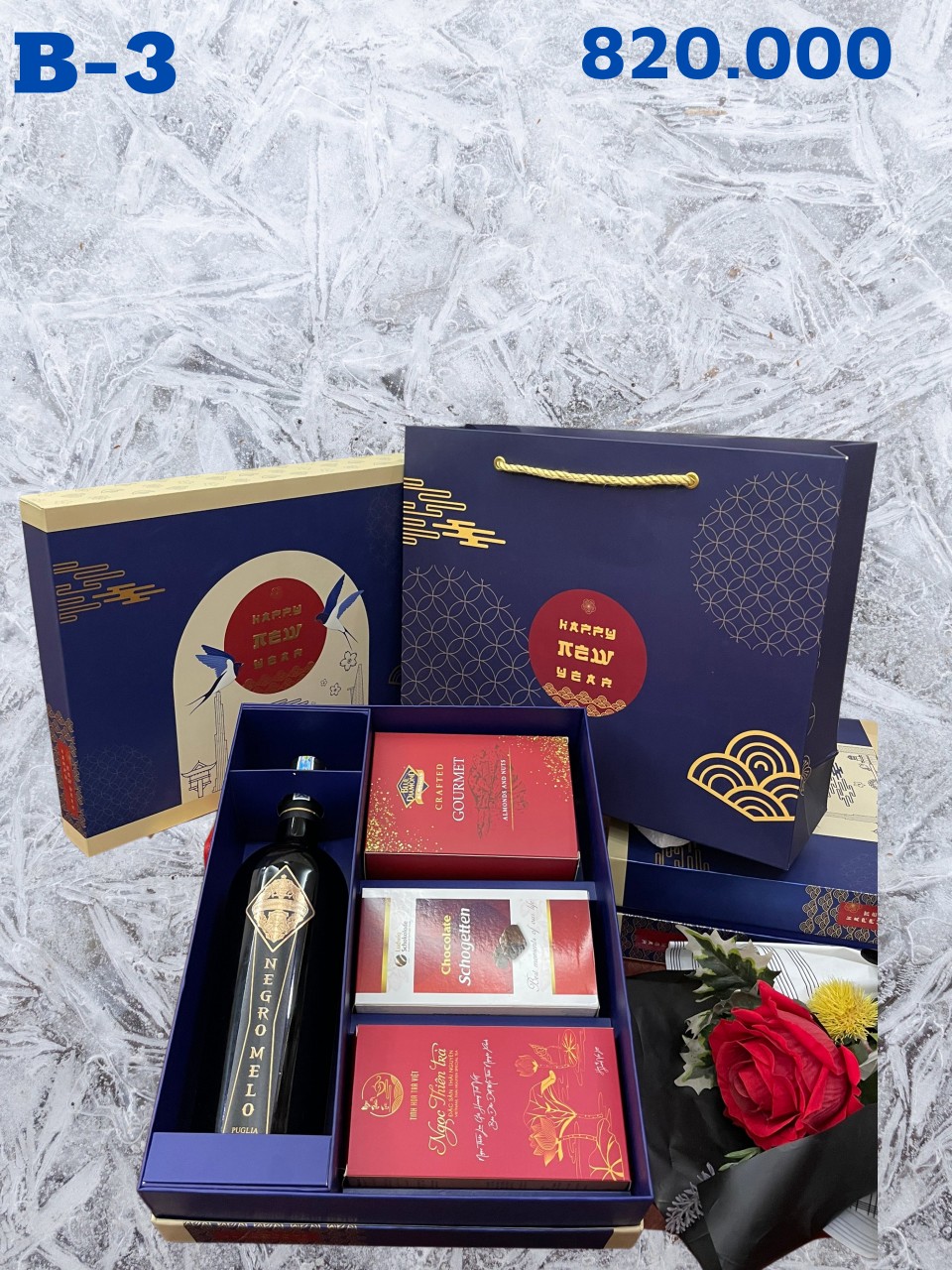 SET QUÀ TẾT HỘP GIẤY BÁNH+ MELO