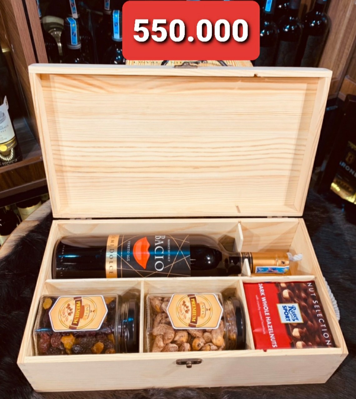 SET QUÀ TẾT HỘP GỖ HẠT + BANCICO